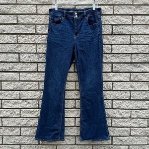 American Eagle Women’s Hi Rise Artist Flare Jeans Medium Wash Stretch Sz 16 Reg.